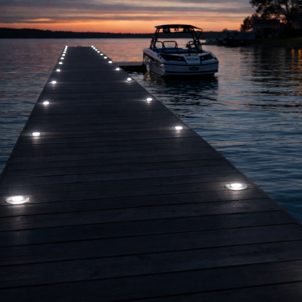 LED Dock & Deck Pods - Solar Powered Light Dots - NautiCurl LLC