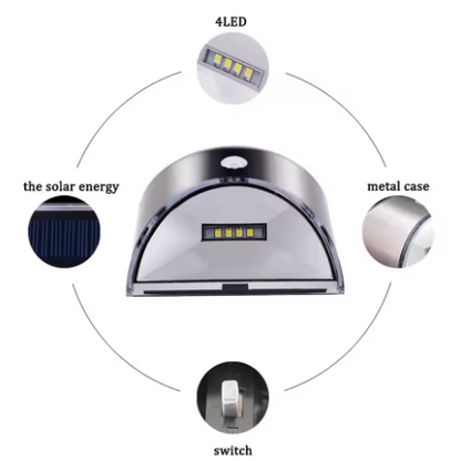 LED Dock & Deck Side Mount Lights - Solar Powered Light (2-Pack) - NautiCurl LLC