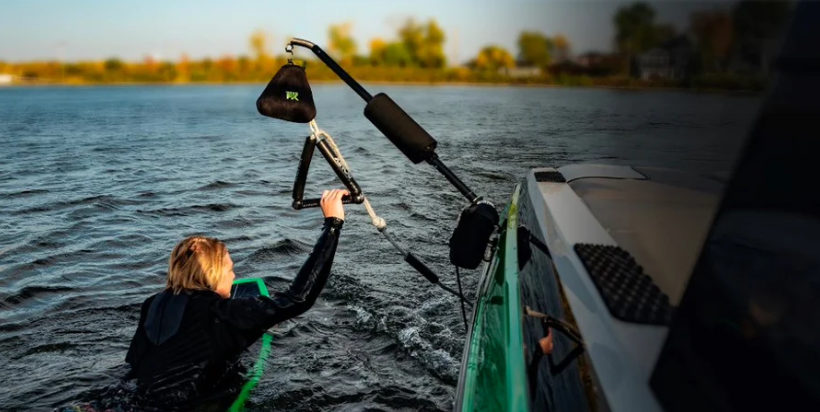 Load video: NautiCurl WakeFX Rope Pal - Automated Rope Delivery System for Wakesurfing