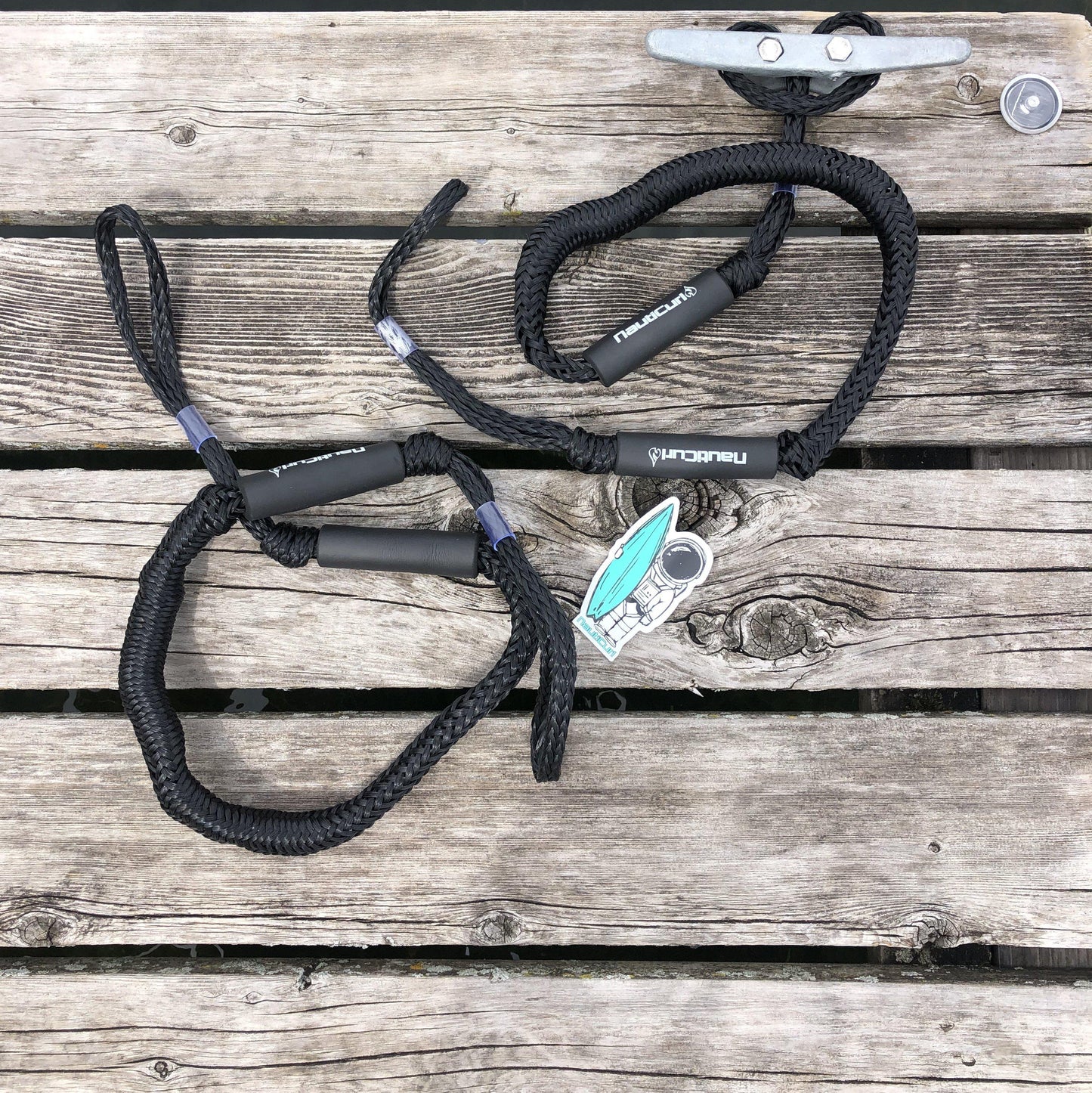 NautiCurl Bungee Boat Ropes - Shock Absorbing (2 Ropes) - NautiCurl LLC