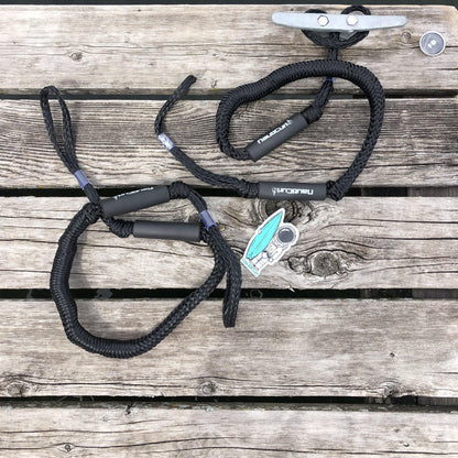 NautiCurl Bungee Boat Ropes - Shock Absorbing (2 Ropes) - NautiCurl LLC