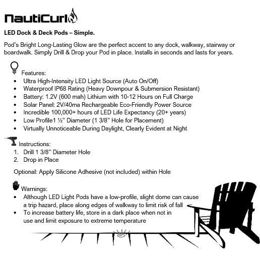 LED Deck & Dock Pods Dots installation instructions 