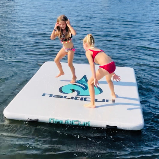 NautiPad Inflatable Swim Mat Lily Pad Swim Platform Play Mat