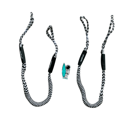 Zebra Black and White Bungee Boat Rope Dock Line Shock Absorbing NautiCurl