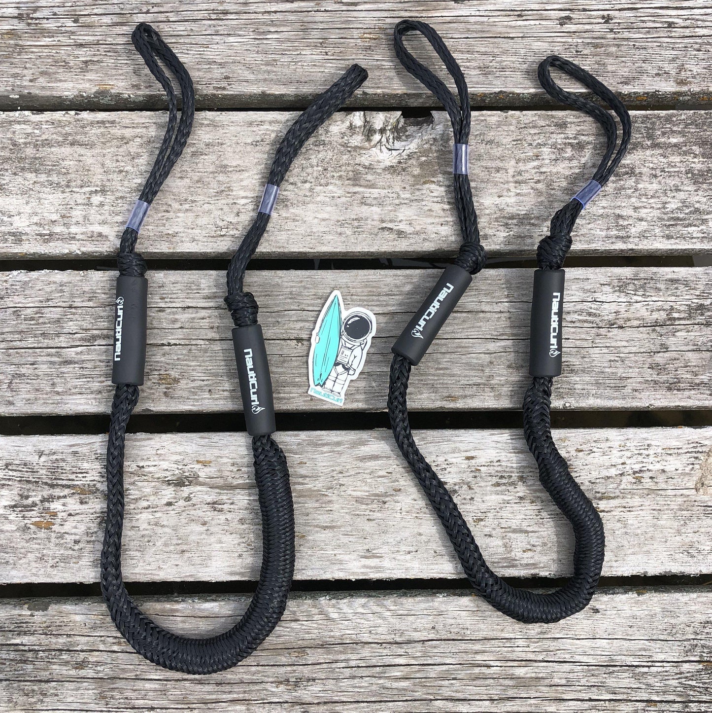 NautiCurl Bungee Boat Ropes - Shock Absorbing (2 Ropes) - NautiCurl LLC