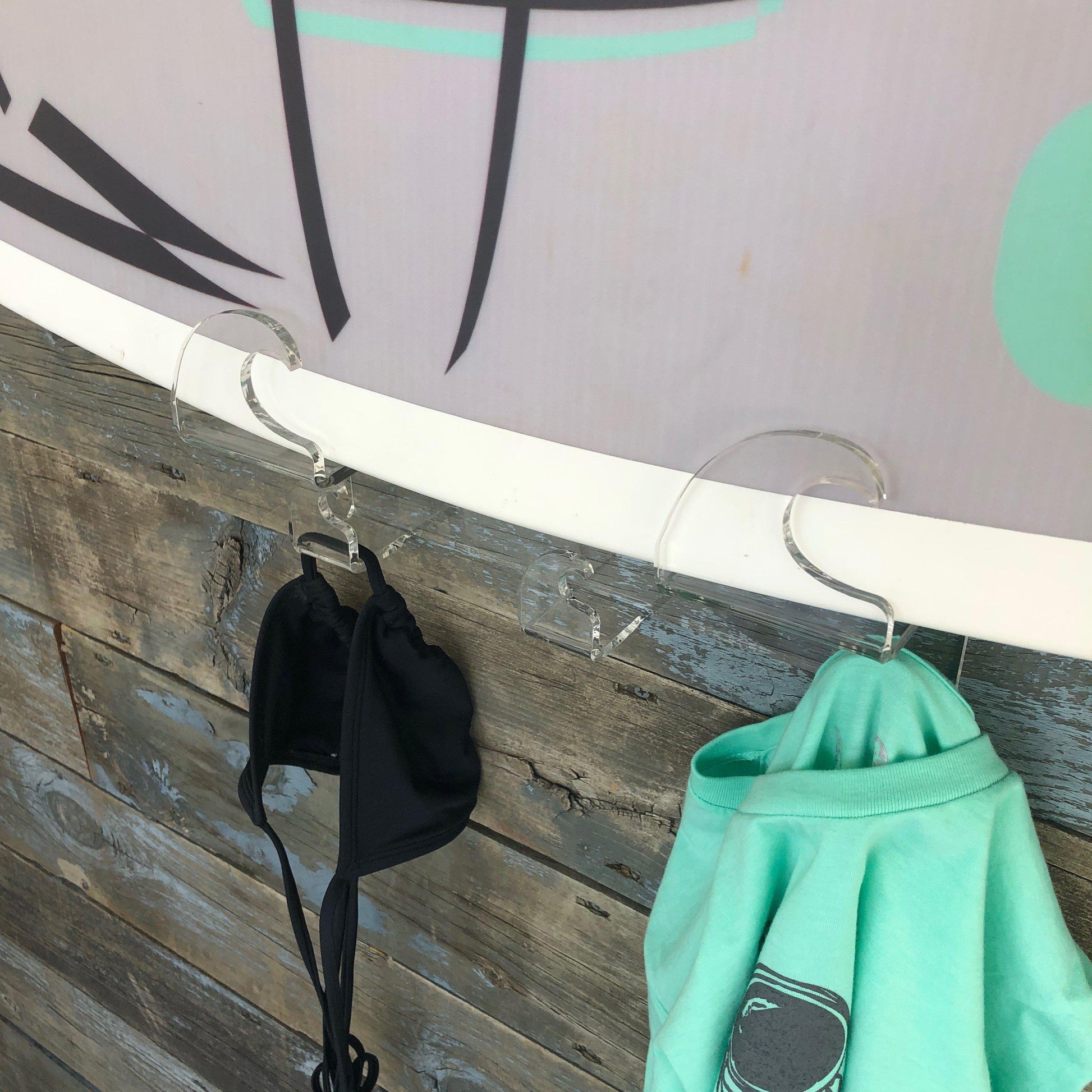 coat rack surfboard rack with waves