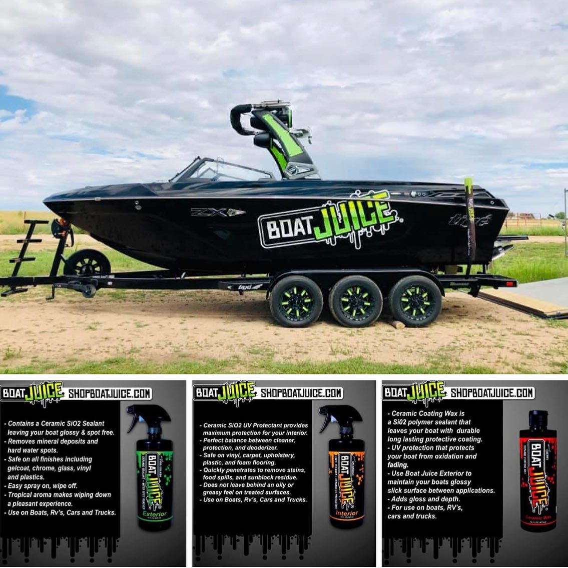 Boat Juice Cleaners - NautiCurl Boat Cleaner, Wax, Sealant, Vinyl, Carpet, Seadeck, Platform NautiCurl