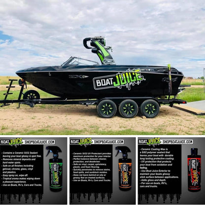 Boat Juice Cleaners - NautiCurl Boat Cleaner, Wax, Sealant, Vinyl, Carpet, Seadeck, Platform NautiCurl