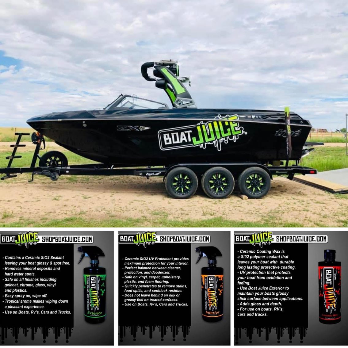 Wakeboard Boat Cleaner - gel coat cleaner water spot remover, vinyl cleaner, carpet cleaner for boats