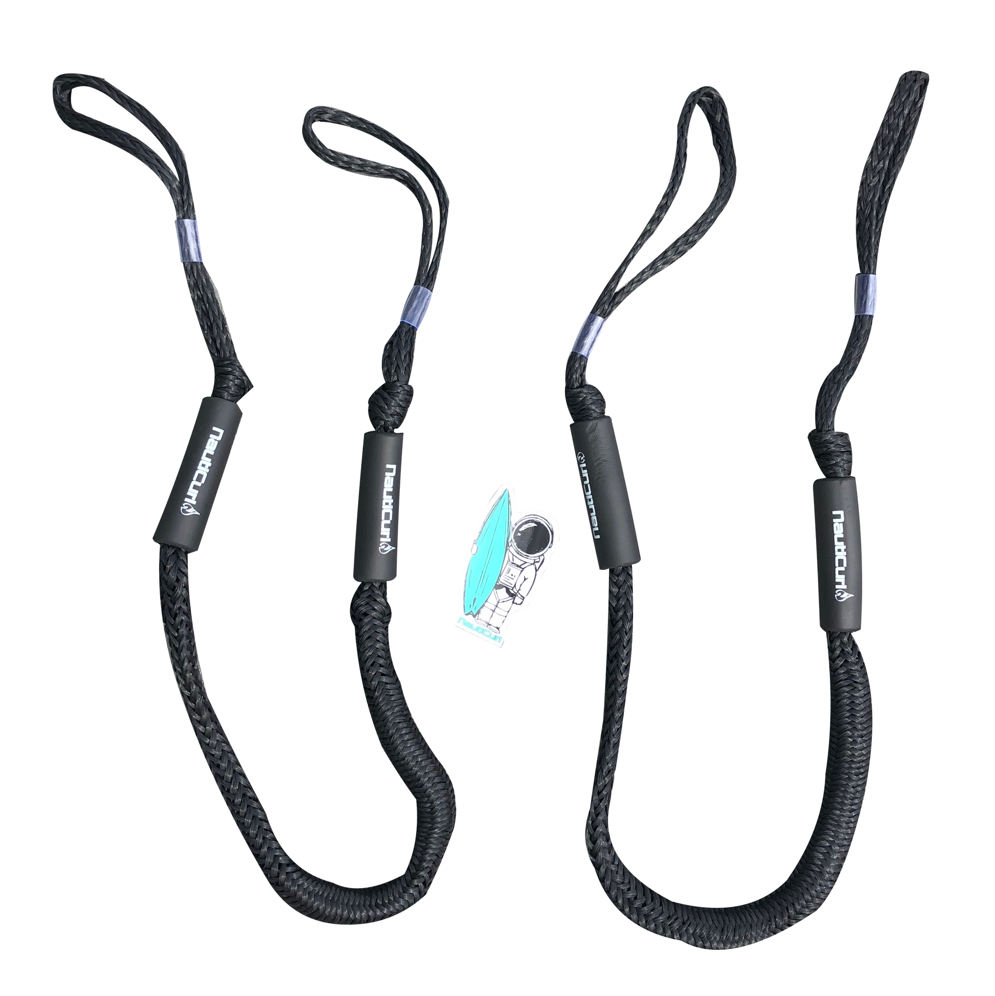 NautiCurl Bungee Boat Ropes - Shock Absorbing (2 Ropes) - NautiCurl LLC
