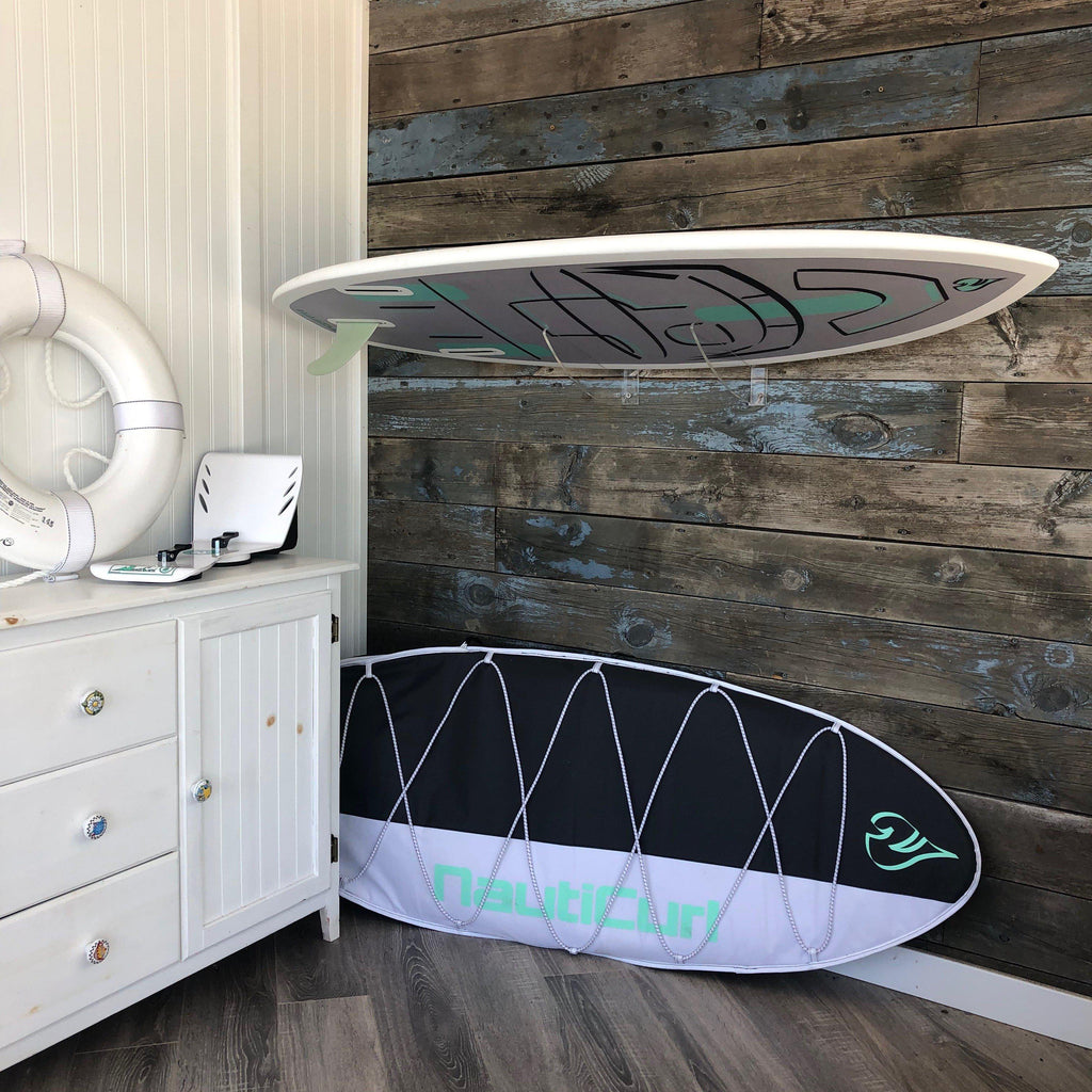 Wakesurf Board Rack Clear Acrylic Invisible Surfboard Rack Pair Dual NautiCurl LLC