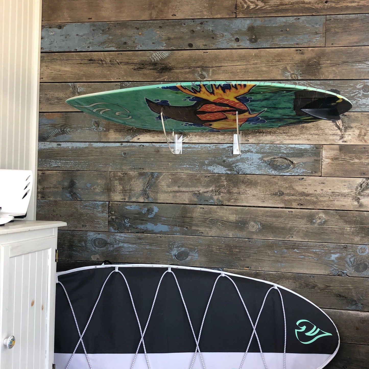 Kids board rack clear