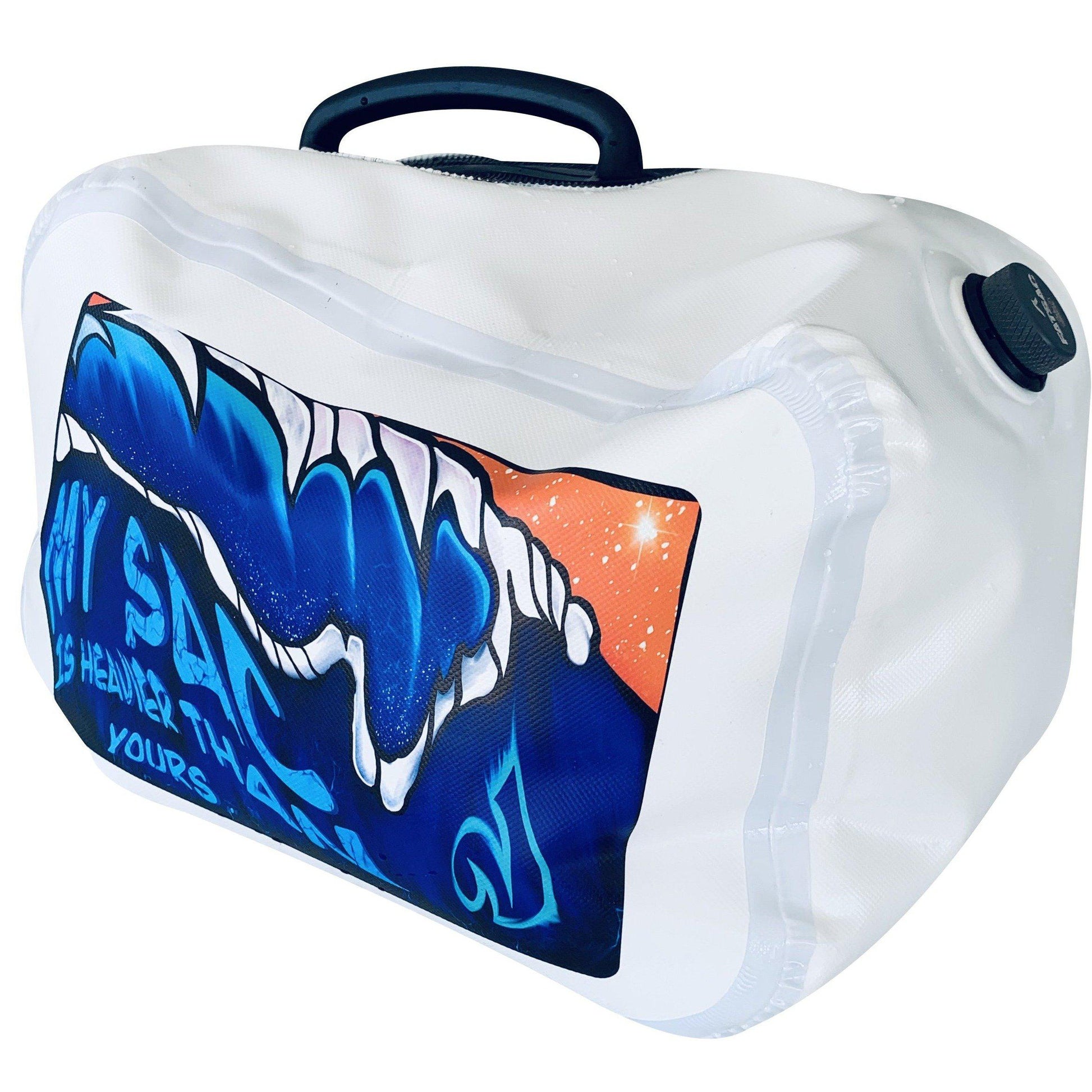 FatSac Fillable Weight Bag Ballast. NautiCurl My Sac is Heavier Than Yours Wakesurfing wakeboarding lead weight bag. Fills with sand or water. 