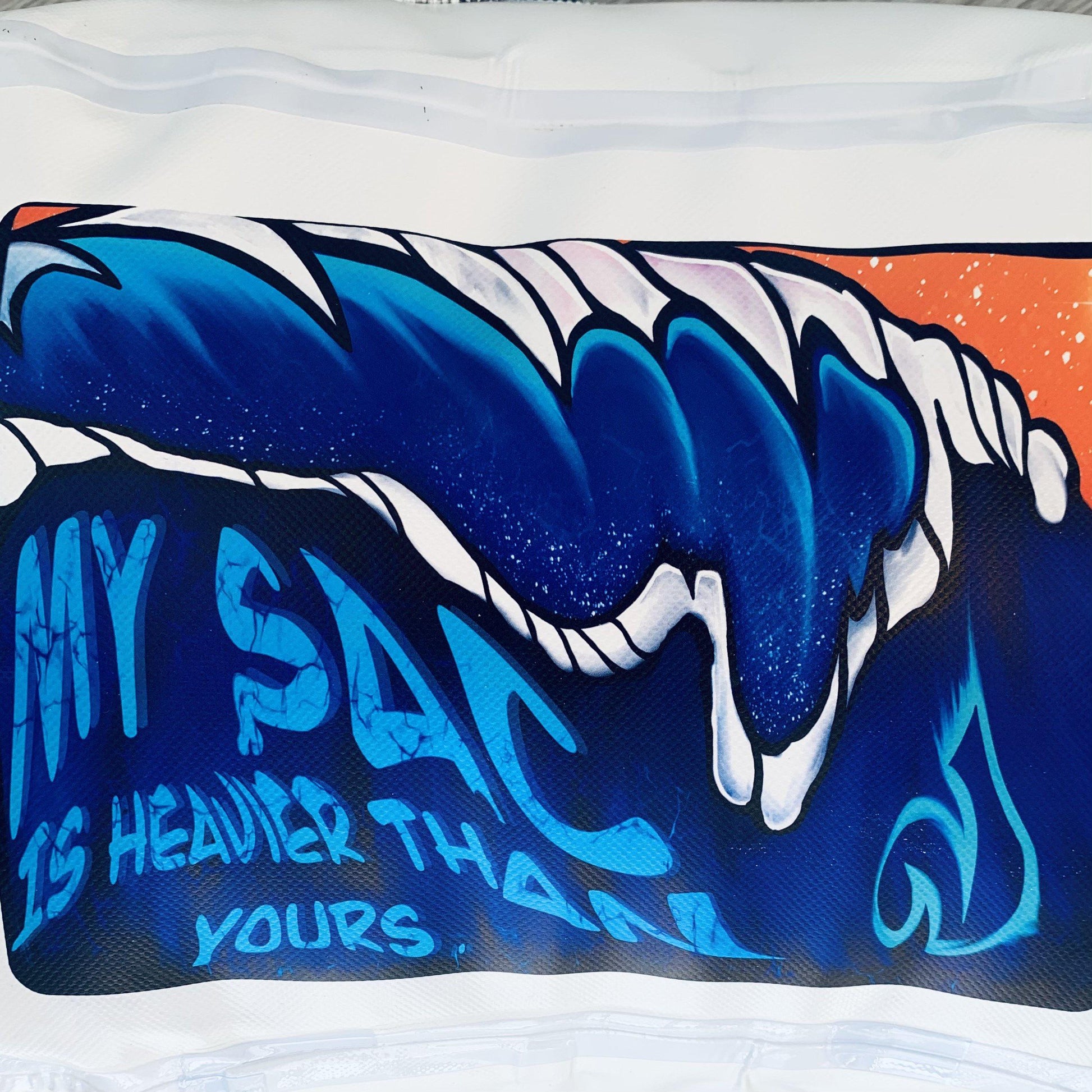 FatSac Fillable Weight Bag Ballast. NautiCurl My Sac is Heavier Than Yours Wakesurfing wakeboarding lead weight bag. Fills with sand or water. 