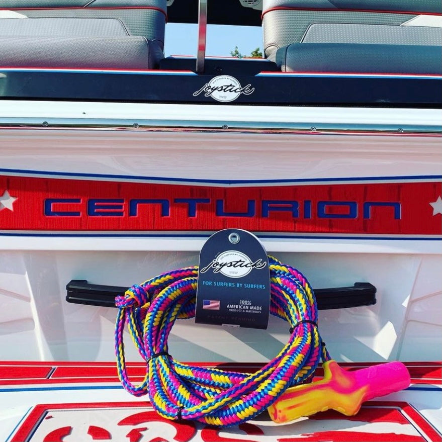 Pink Wakesurfing Rope Joystick NautiCurl Bounce Back Rope