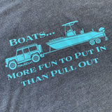 "Boats...More Fun to Put in than Pull Out" NautiCurl SoftFeel T-Shirt