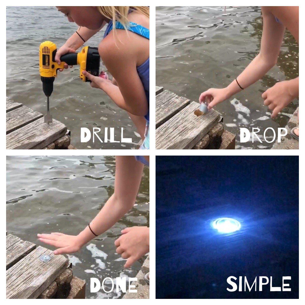 LED Dock & Deck Pods - Solar Powered Light Dots