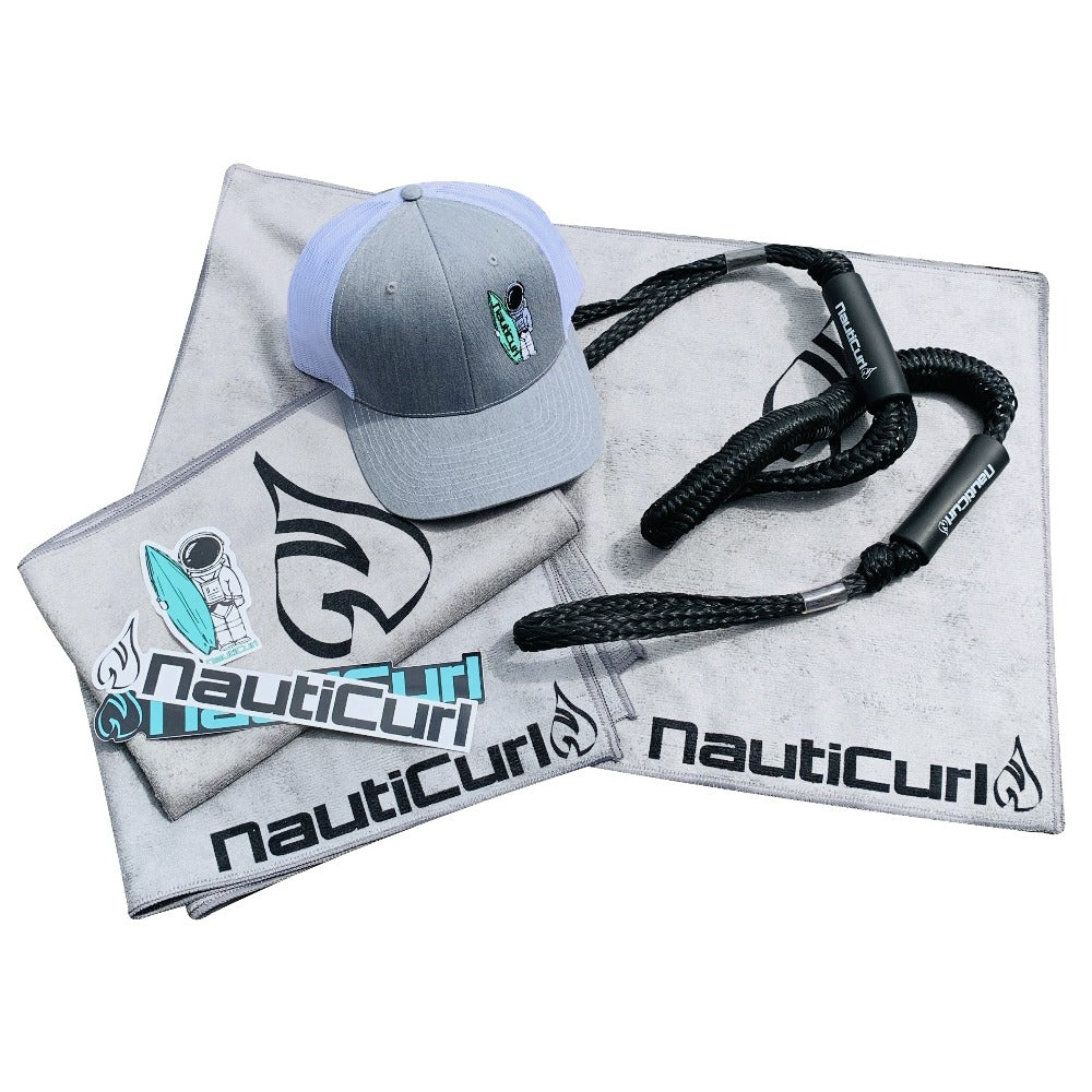 Fathers Day Surf Dads Gift NautiCurl Towel Hat and Ropes