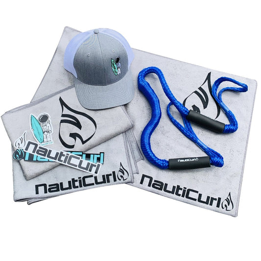 Fathers Day Surf Dads Gift NautiCurl Towel Hat and Ropes