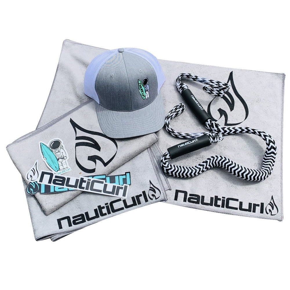 Fathers Day Surf Dads Gift NautiCurl Towel Hat and Ropes
