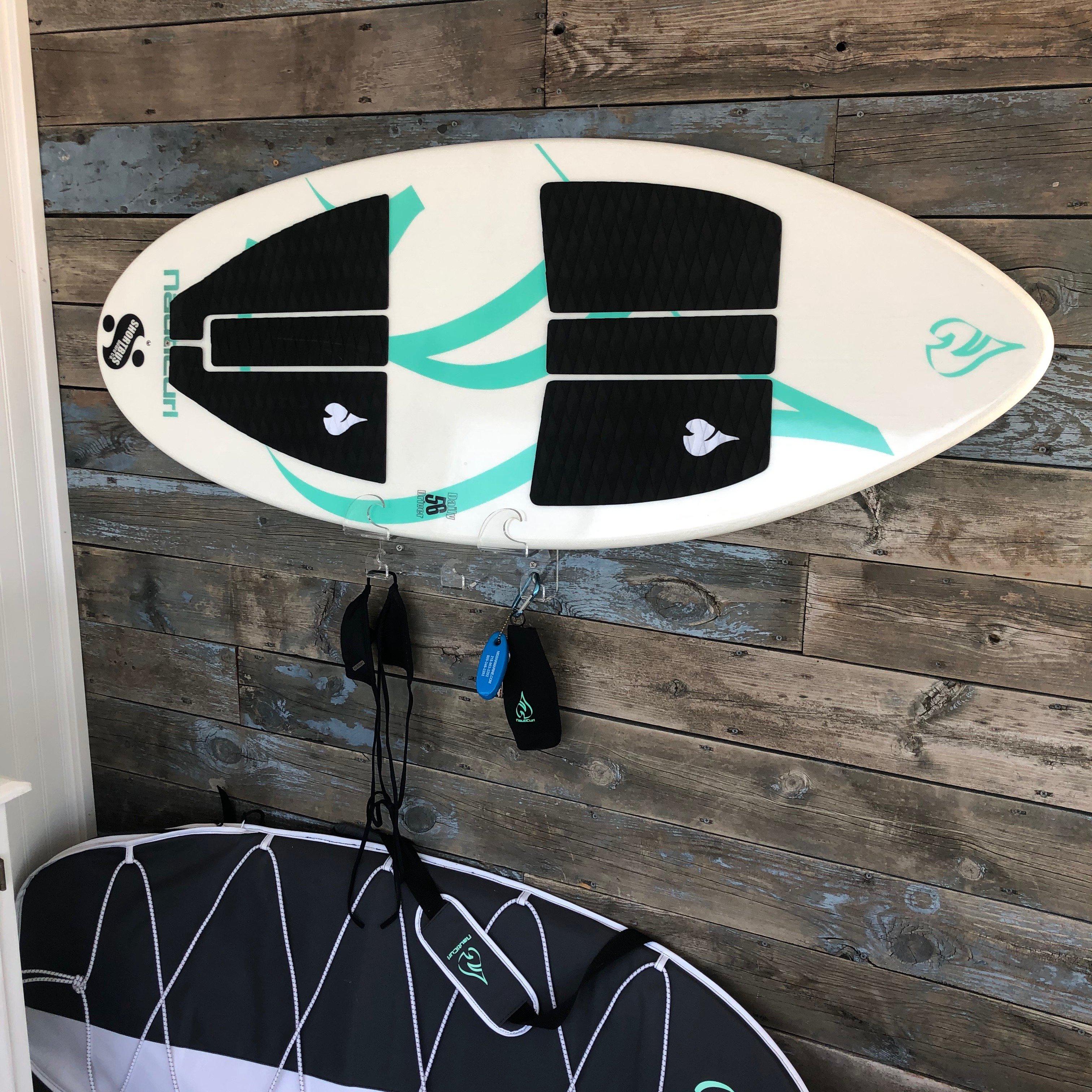 Clear Acrylic surfboard board racks Nauti Racks for wakesurfing